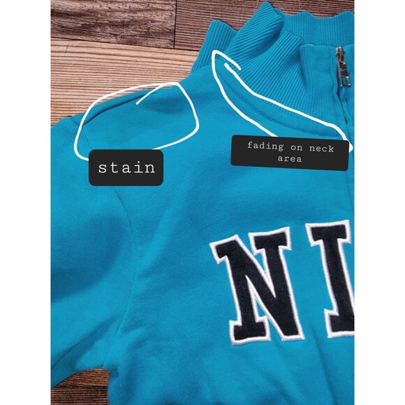 NIKE CLASSIC FLEECE TRACK JACKET WOMEN'S SIZE S SMALL BLUE 419735-430 - Picture 8 of 10